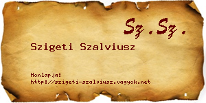 Szigeti Szalviusz névjegykártya